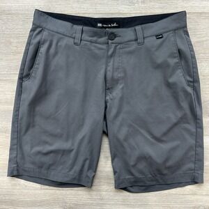 Travis Mathew Mens Size 34 Grey Golf Flat Front Shorts Lightweight Chino Outdoor